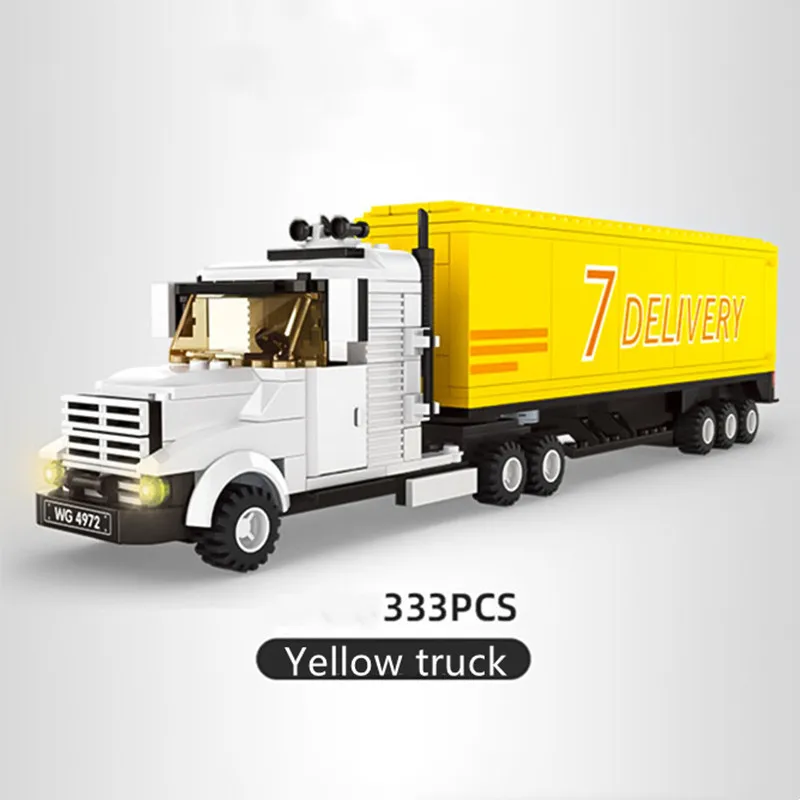 รถบรรทุกสีเหลืองขนาดใหญ่ รุ่นปี 2025 ของเล่นตัวต่อประกอบสำหรับเด็ก รุ่น 4972
