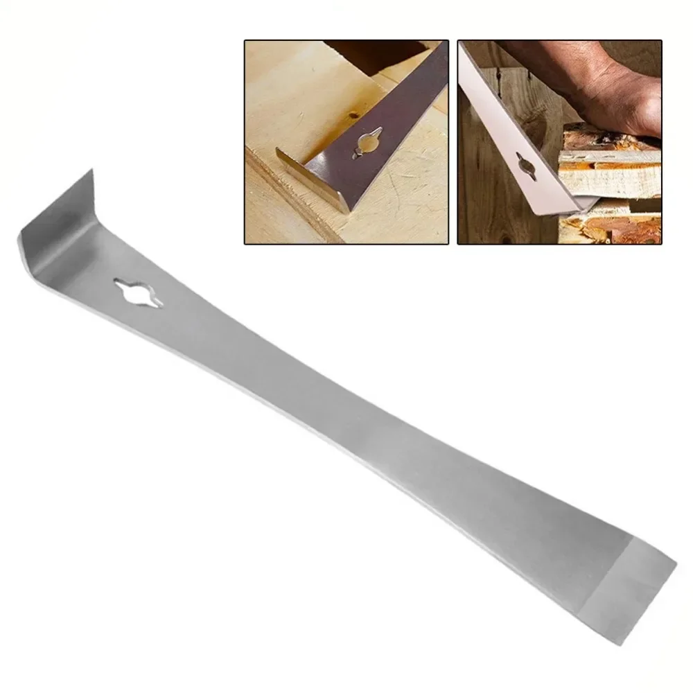 3 In 1 Scraper Stainless Steel Woodworking Crowbar Flat Head Raising Remover Net Face Honey Cutter Flat Head Pry Bar Hand Tools