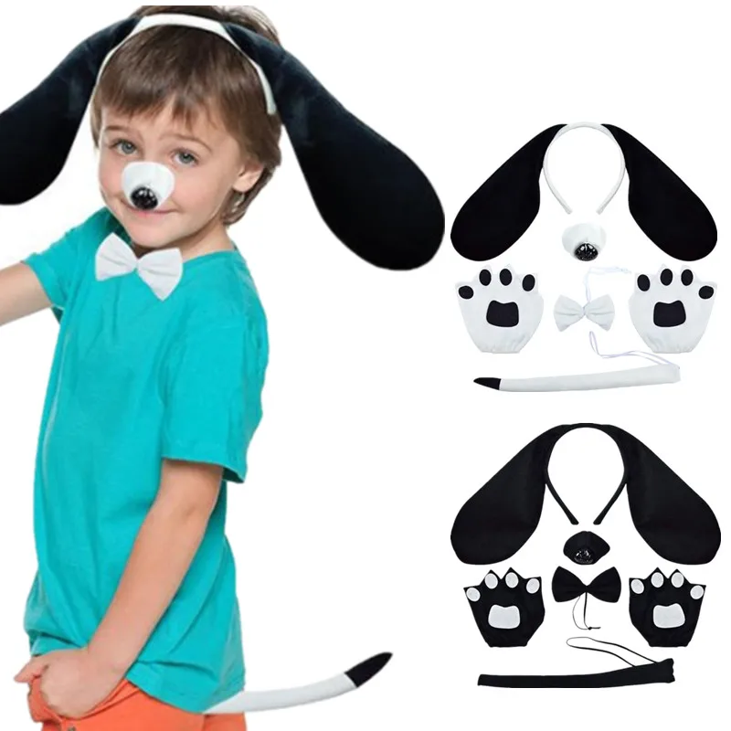 A0NF Costume chien queue nez queue nœud jupe, tenue déguisement pour chien