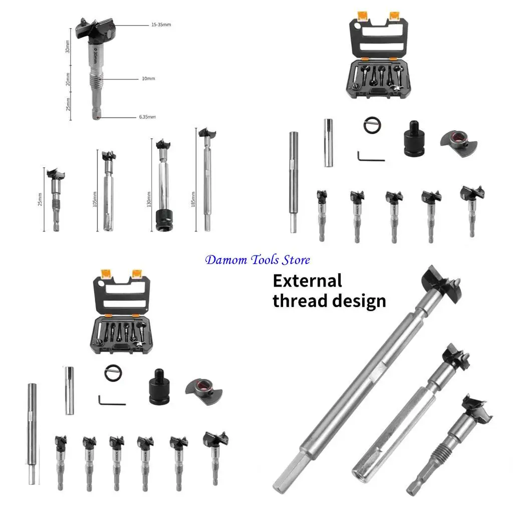 57BE Precise Woodworking Drill Bit Set For Smooth Boring 15-35mm Diameter Bit