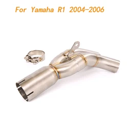 Slip On For Yamaha YZF R1 2004-2006 Motorcycle Exhaust Mid Connect Tube Middle Link Pipe Stainless Steel