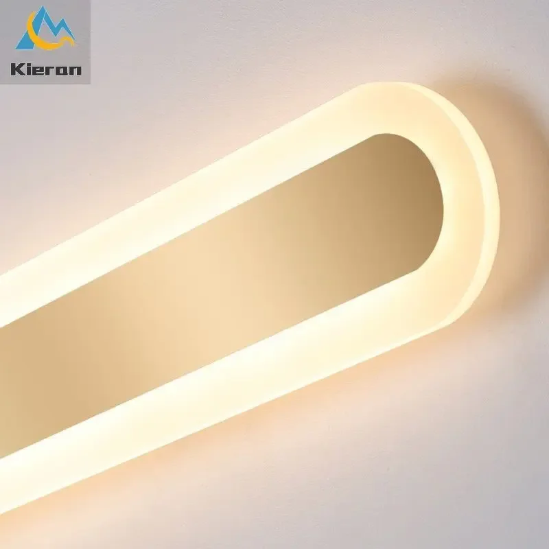 Imagem -05 - Modern Minimalista Long Strip Led Lâmpadas de Parede Quarto Cabeceira Luzes de Parede Escada Sala de Fundo Quarto Decoração Luzes de Parede