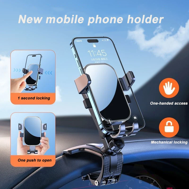 Car Phone Holder Stand Dashboard Car Clip Bracket Universal GPS Cell Mobile Phone Support Phone Mount For iPhone Samsung Xiaomi