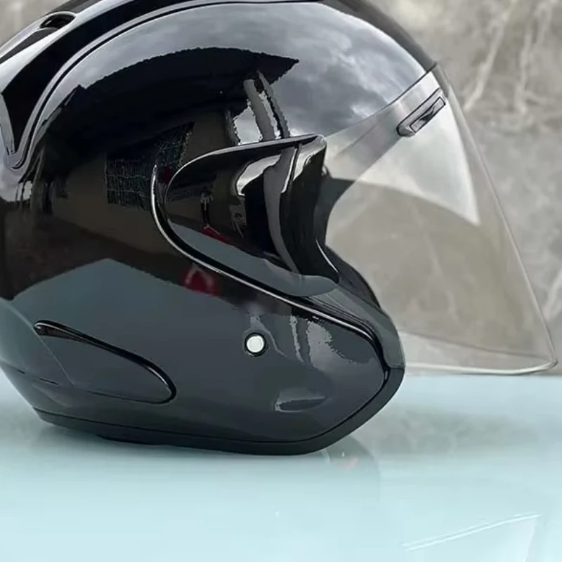 Ram5 Helderzwarte Halve Helm Heren en Dames Motor Off-Road Zomerhelm Downhill Racing Mountain Cross Casco Capacete