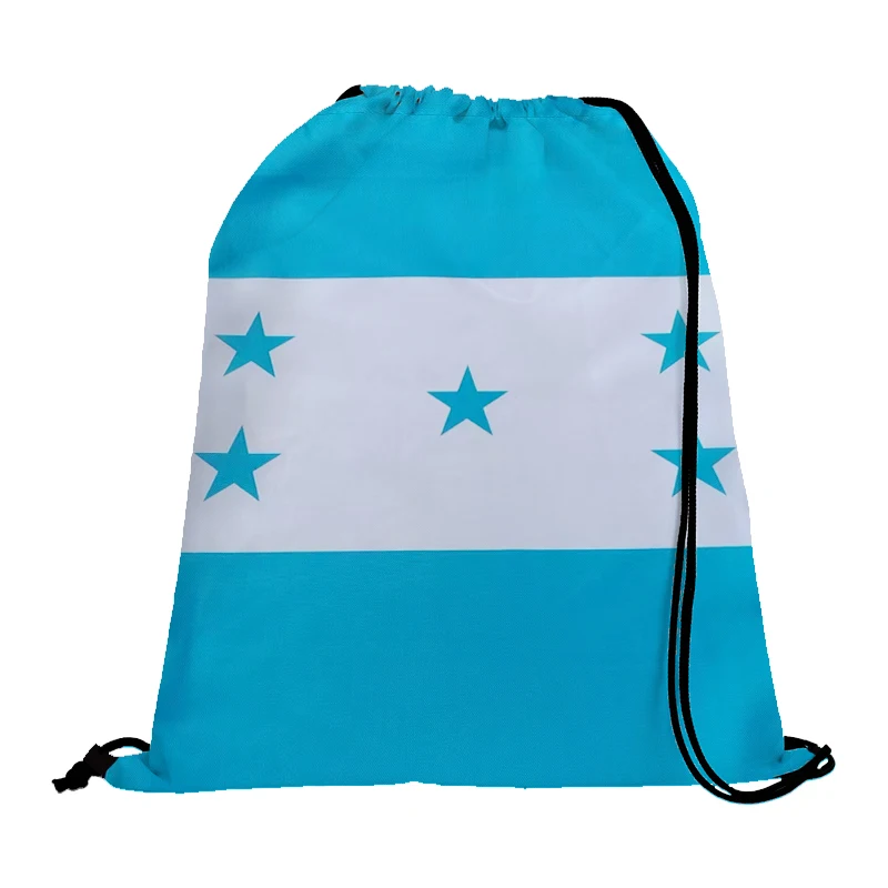 Directly Delivery Football Soccer Fans Sports plain nylon Honduras Flag Drawstring Bag