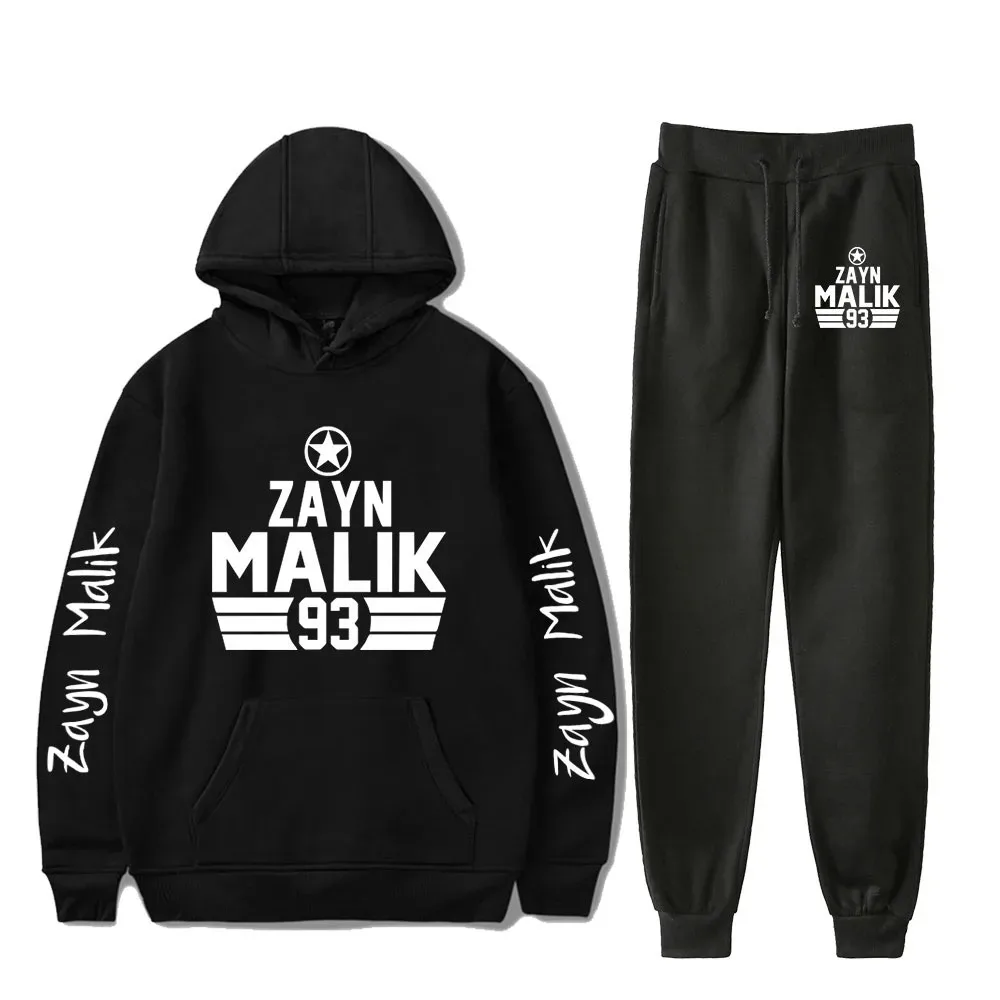 

Zayn Malik Moletons Unisex Two Piece Set Tricô Manga Longa Hoodies + Jogger Pant Britânico Cantor Men's Sets ZAYN Roupas 2024