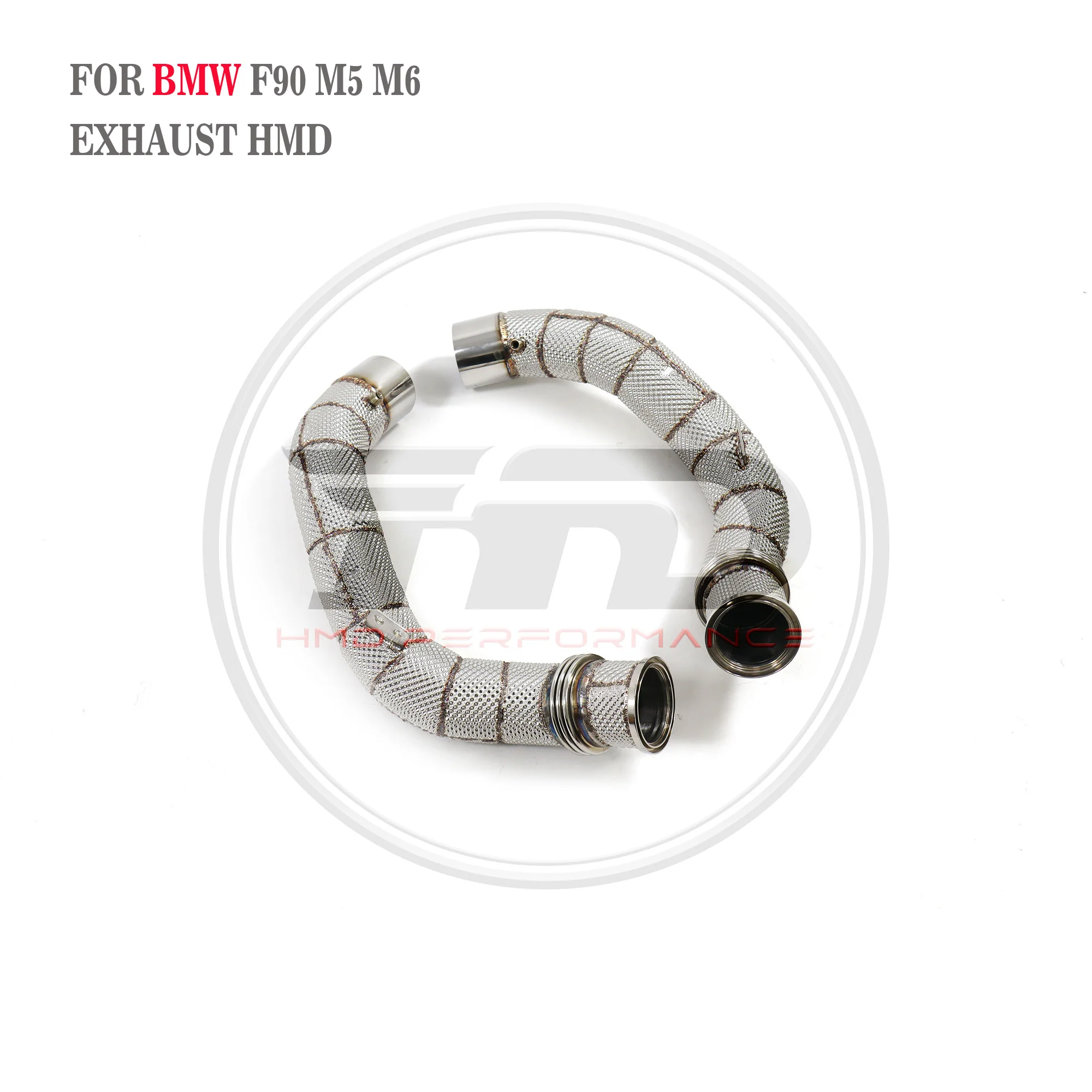 

High Quality Downpipe For BMW M5 M6 F90 F95 Stainless Steel Exhaust System Non-destructive Racing Pipe Heat Shield HMD