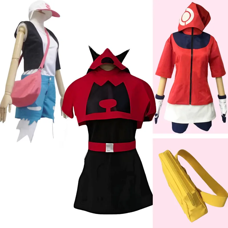 Black and White Touko Hilda Cosplay Costume with bag custom made