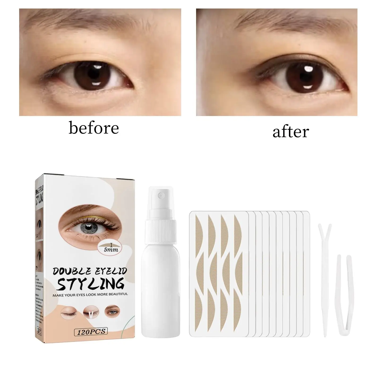 レイジーファッションステッカー ステンシルメイクアップ インスタントアイシャドウ シャイニーストリップ