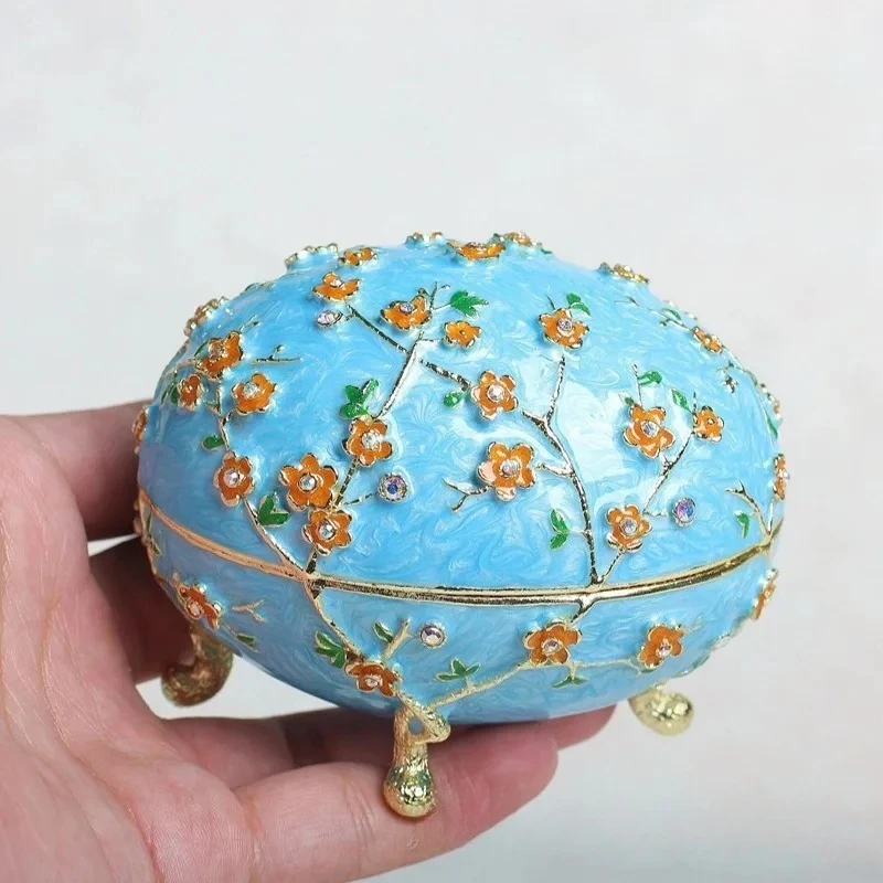 Enamel butterfly jewelry box inlaid with  European style jewelry storage box home decoration ornament