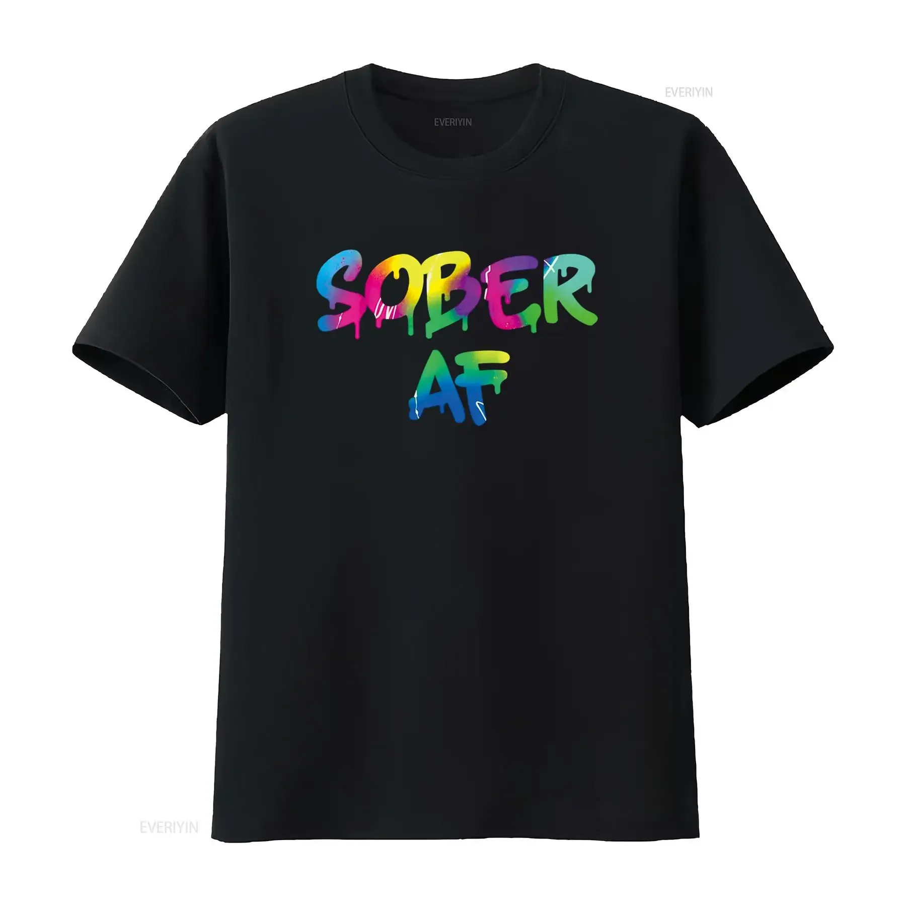

Funny Sobriety gift 12 Step Program Sober AF T Shirt vintage Washed homme designer clothes Comfortable Breathable Stylish