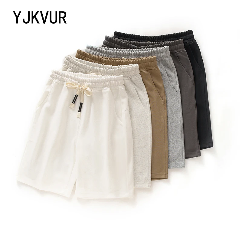 YJKVUR Summer Drawstring Shorts Men\'s Clothing Casual Jogger Basketball Sweathshorts Plus Size Workout Gym High Quality Shorts