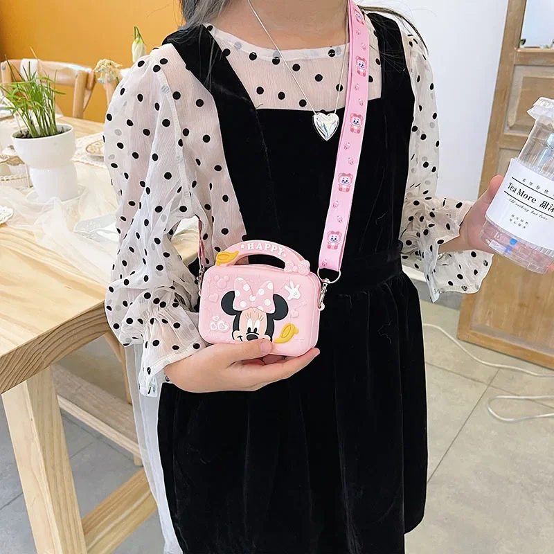 Disney Mickey Mouse Minnie Handbag Bags for Girls Mickey Mouse Bag Cartoon Mini Kawaii Backpack Purse for Girls Children Gift