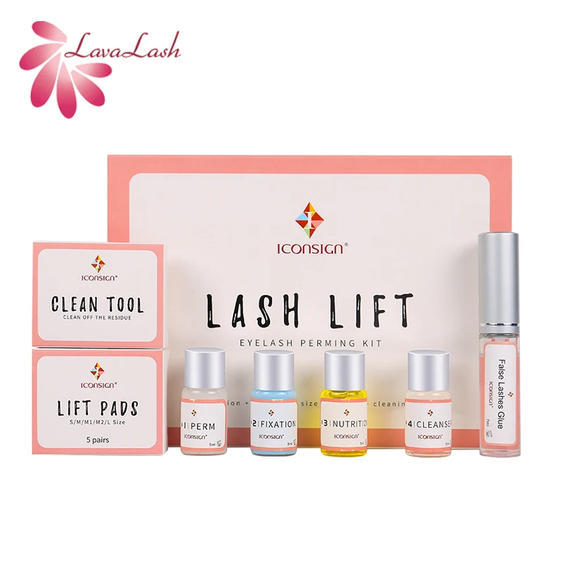 Lash Lift Kit and Eyelash Eyebrow Dye Tint Combination Lifting Eyelashes Perm Eye Makeup Set with Lift Pads and Clean Tools