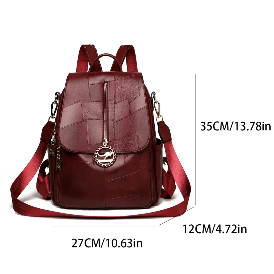 Women Soft Leather Backpacks Vintage Female Shoulder Bags Sac a Dos Casual Travel Ladies Bagpack Mochilas School Bags