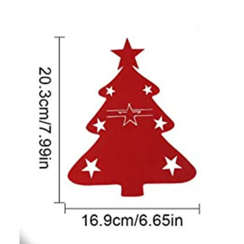 Personalized Xmas Tree Cutlery Set Plating Dining Table Decor