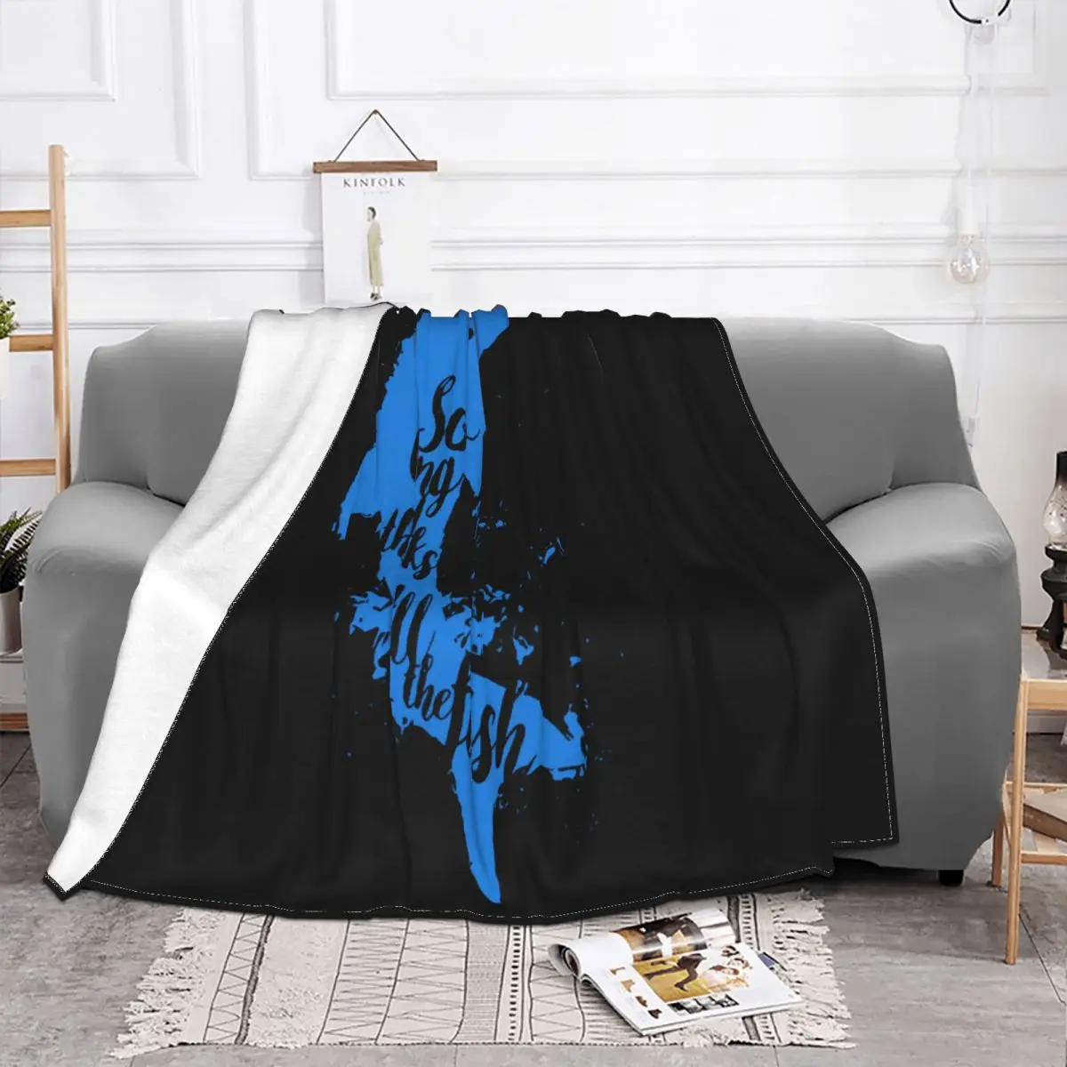 Printed Funny 2020 So Long And Thanks For All The Fish Hitchhikers Guide To The Galaxy Men's T' Throw Blanket