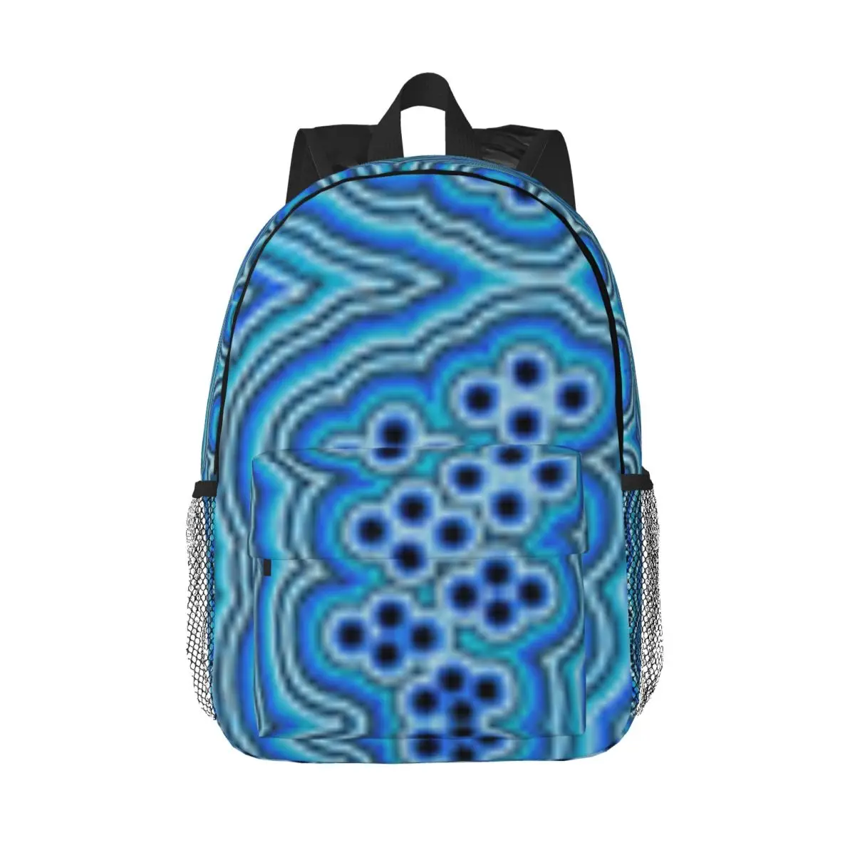 Blue Turtle Nest Printed Lightweight Casual Schoolbag For School, Outdoor, Shopping, Office 15inch