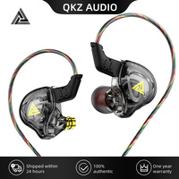 QKZ AK6-DMX HiFi Headphones Wired In Ear Monitor Earbuds Copper Driver Bass Noise Cancelling Headset with Mic fone de ouvido