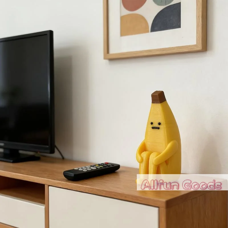 [TG835]Durable Plastic Anxious Banana 3D Printed Figurine | Suitable For Home And Office Decor, Ideal For Various Holidays