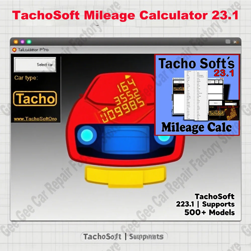 

TachoSoft Mileage Calculator 23.1 obd2 scanner Counter Calculation Car Software V23.1 With License Digital Odometer Calculators