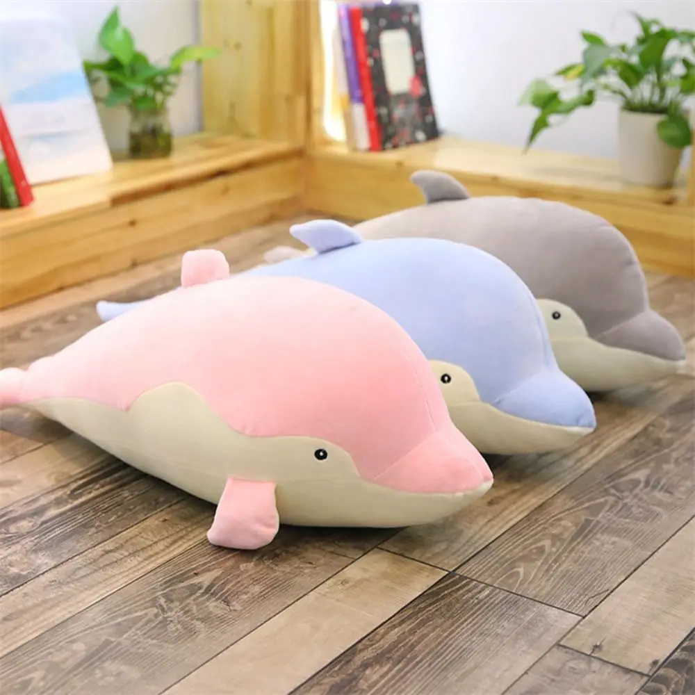 

1pc 35/50CM kawaii Dolphin Plush Toys Lovely Stuffed Soft Ocean Animal Pillow Dolls for Children Girls Sleeping Cushion Gift