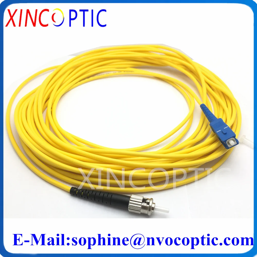 

ST-SC SX Fiber Jumper Cable,Single mode SM Simplex 3.0mm PVC 10M 15M 20M 25M 30M 35M 40M 45M 50M SCto LC/UPC Fiber Patch Cord