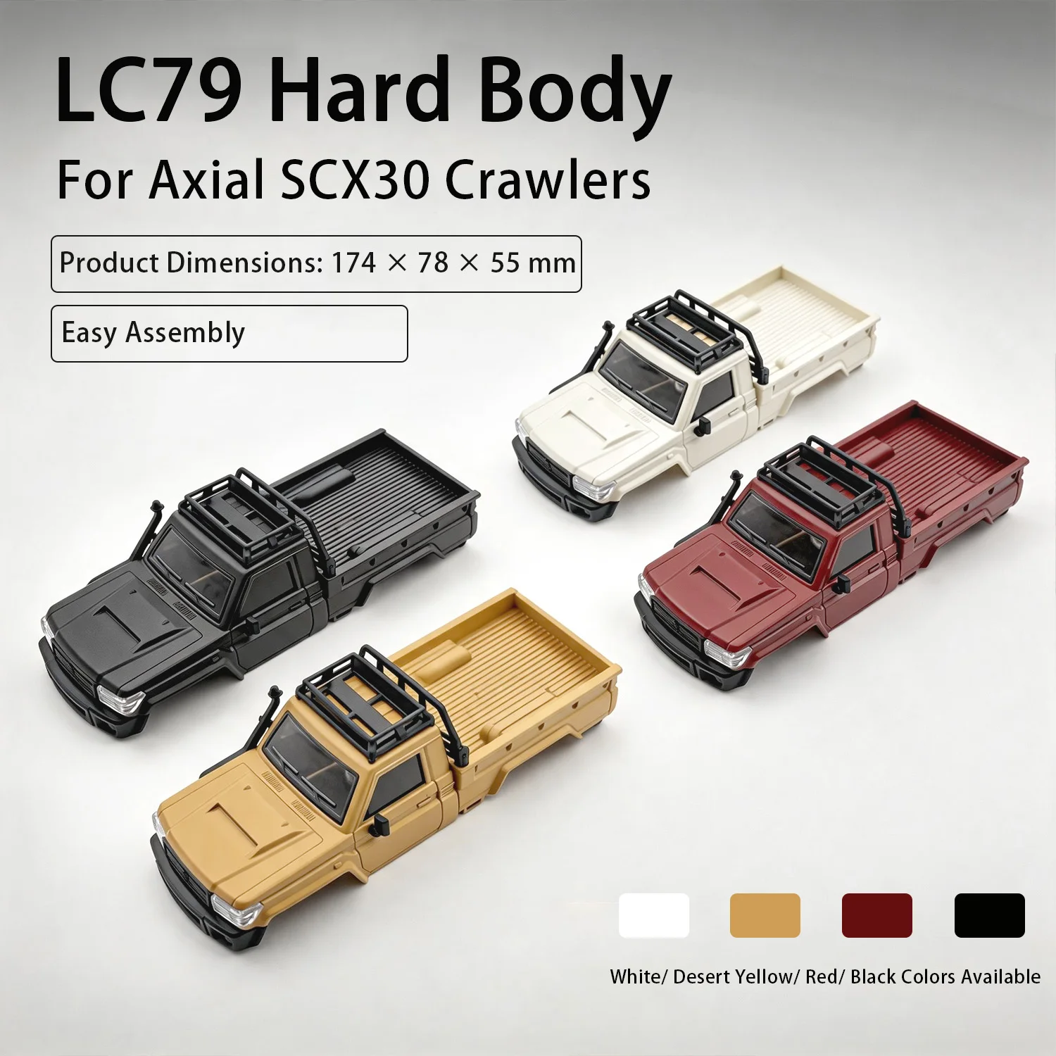 Hotteam Hobby LC79 Hard Body For Axial SCX30 Crawler 1/30 RC Crawler SCX30 AX30 C8842