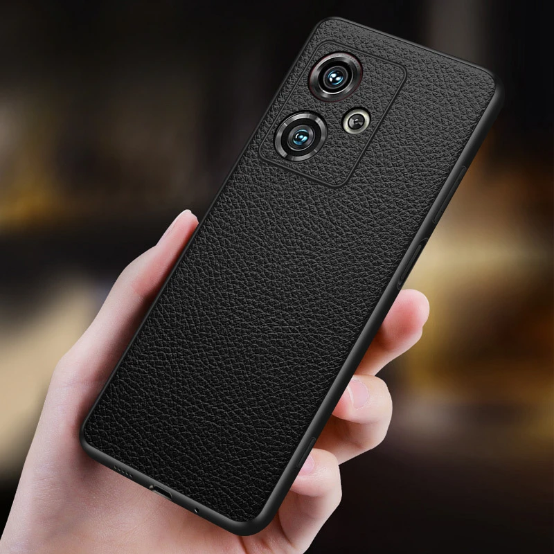 For Nubia Z50 Plain Leather Phone Case for NubiaZ50 NUBIA NUBIAZ50 Lens Protection Cover Anti Fall Protective Back Shell