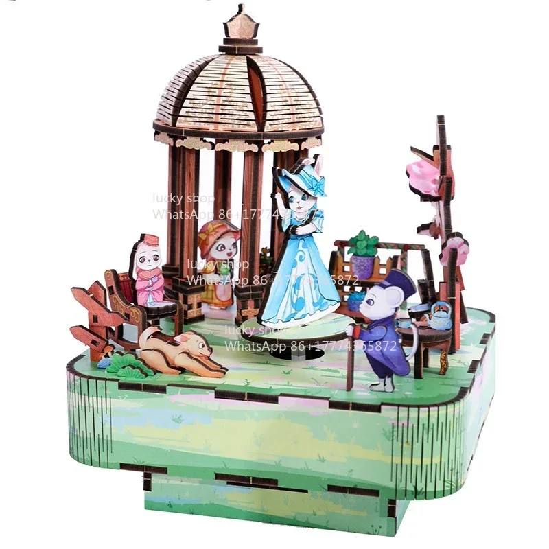 

Music Wooden Model Building Kit, Garden Party Assembly, Can Be A Gift for Friends