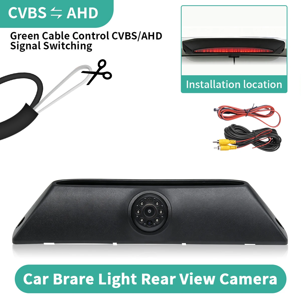 AHD Vehicle Brake Light Rear View Backup Camera Waterproof Wide Angle Parking Assistance For IVECO Daily 4 Gen 2011-2014