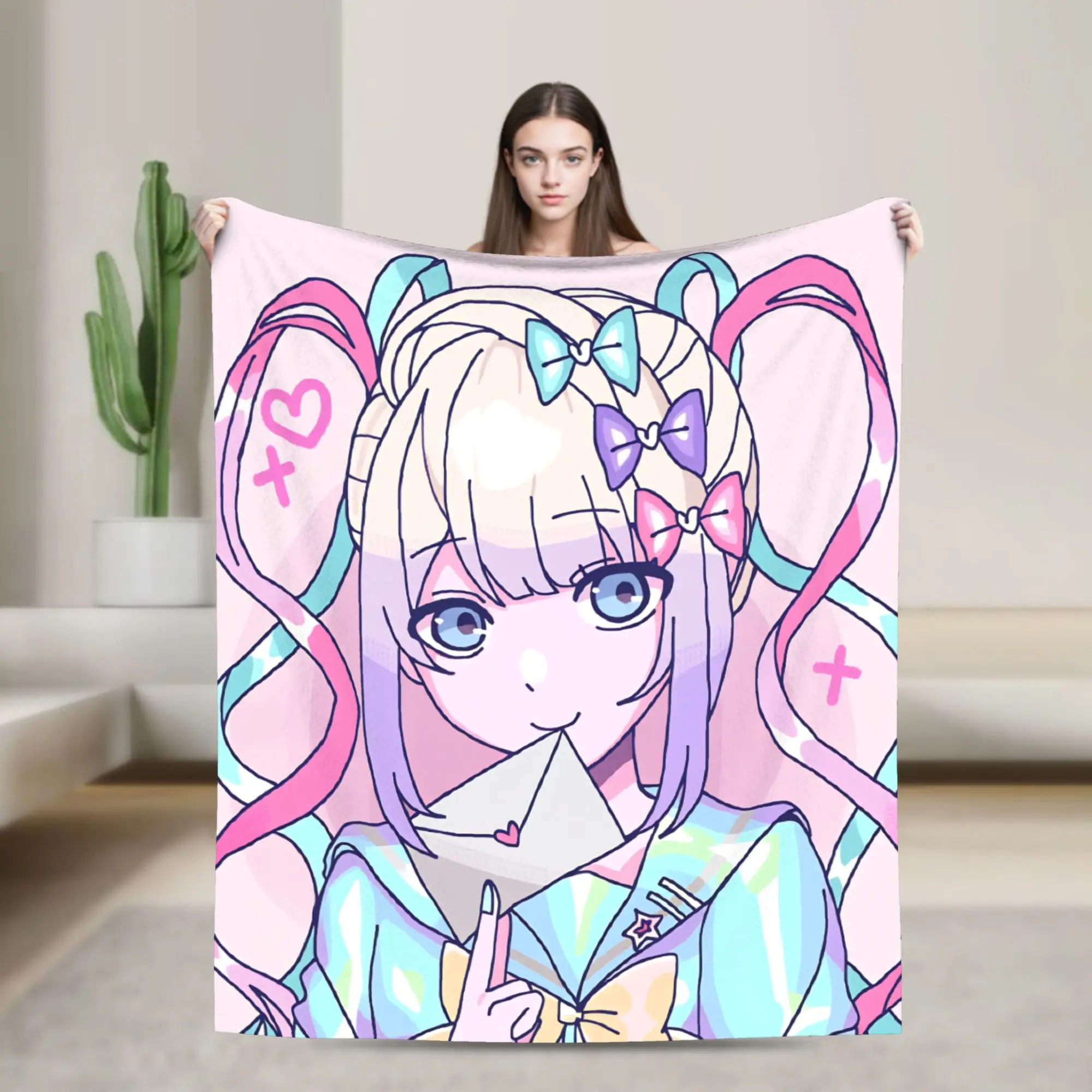 Needy Streamer Overload Kangel Flanelldecke, weiche Winterdecke für Mädchen und Jungen, modische Tagesdecke, Sofa-Bettüberwurf