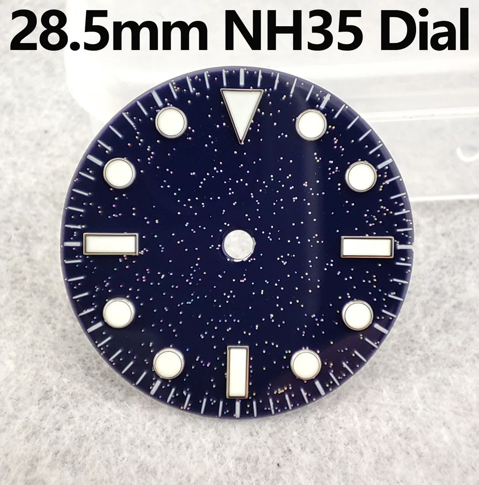 

28.5mm Dial NH35 Dial Starry Sky Dial Custom LOGO Suitable For NH35/NH36 Movement