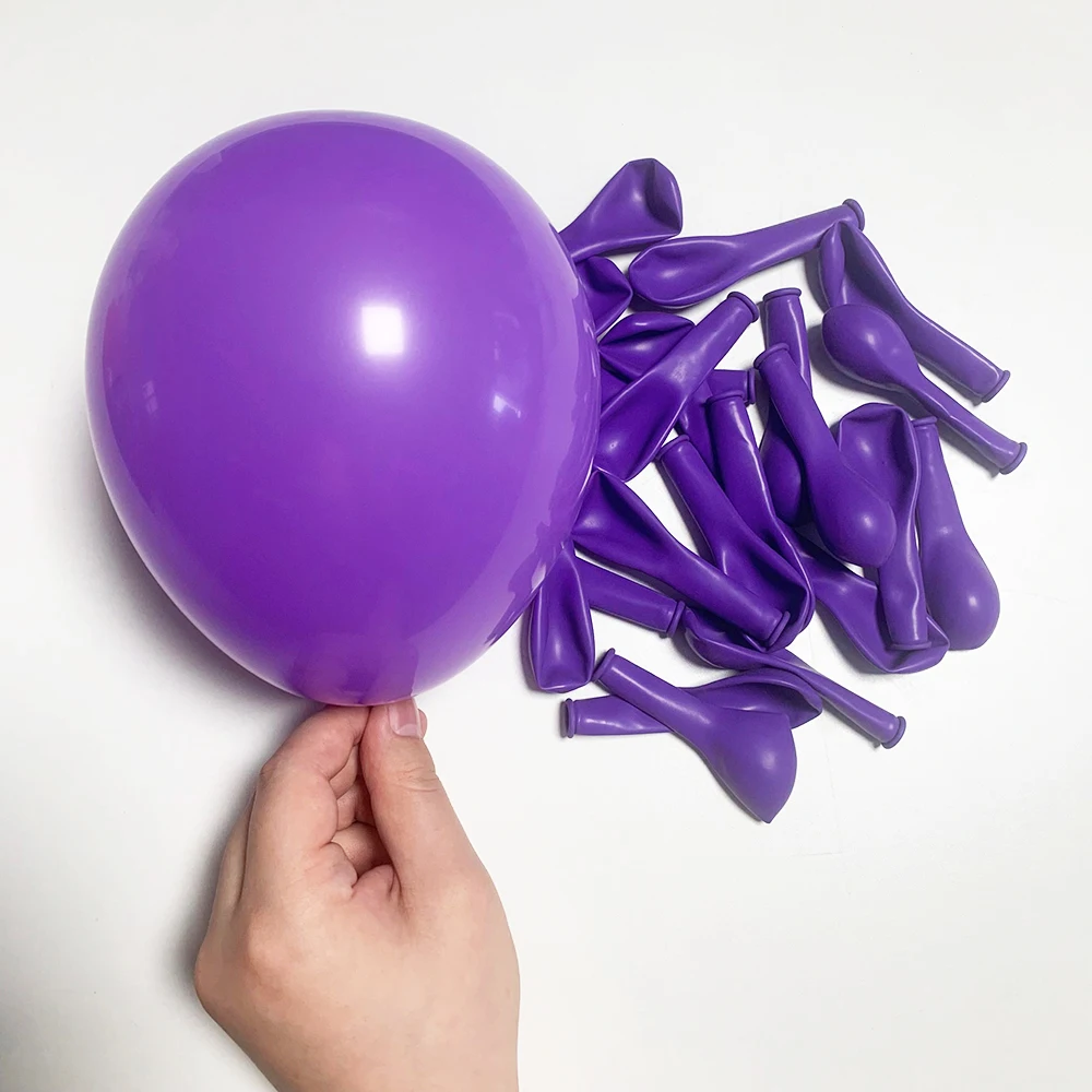 طقم قوس بالونات باللون الأسود الأرجواني، بالونات معدنية ذهبية أرجوانية لحفلات الزفاف والذكرى السنوية وحفلات أعياد الميلاد #6