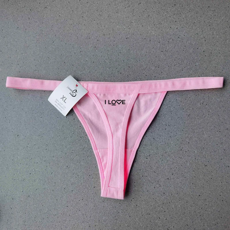 Pink Underwear For Women Sexy Cotton Pink Thongs G string Panties Underwear Ladies Sex Inner Clothing Pink Underpants