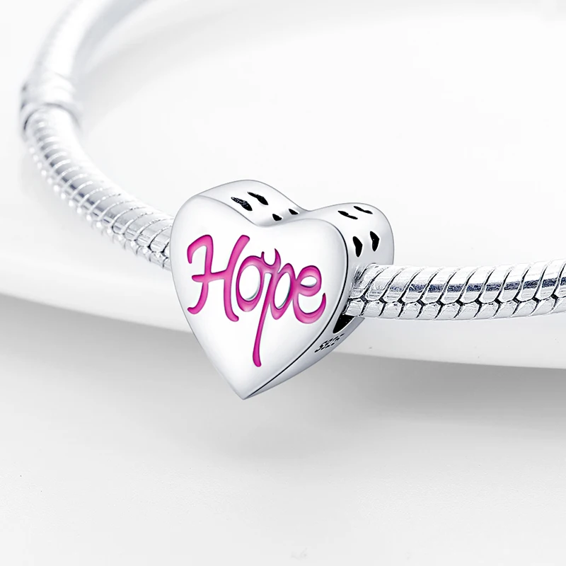 Classic Heart Collection Charm 925 Sterling Silver Romantic Beads adatto per Pandora Charm braccialetto originale regalo di gioielli fai da te