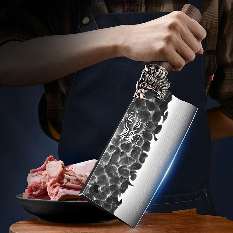 BAKULI Forged knife! A more artistic knife design! High hardness household kitchen knife!