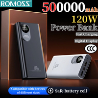 ROMOSS 120W 500000mAh Power Bank High Capacity Super Fast Charging Battery Digital Display PowerBank For iPhone Samsung New
