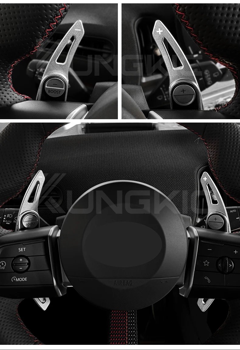 Lenkrad-Schaltwippenabdeckung für MINI Cooper S Countryman U25 F65 F66 2024 2025, Aluminiumlegierung, Zierleiste, Zubehör – Detail 7