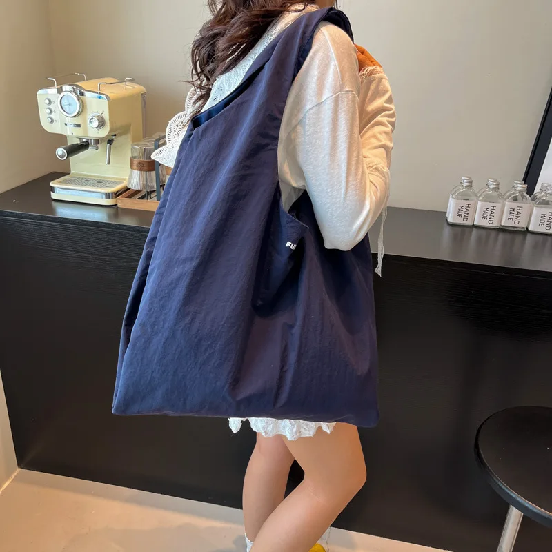 

2025 New! Women's Retro Casual Nylon Tote Bag - Fashion Large-Capacity Shoulder & Shopping Style