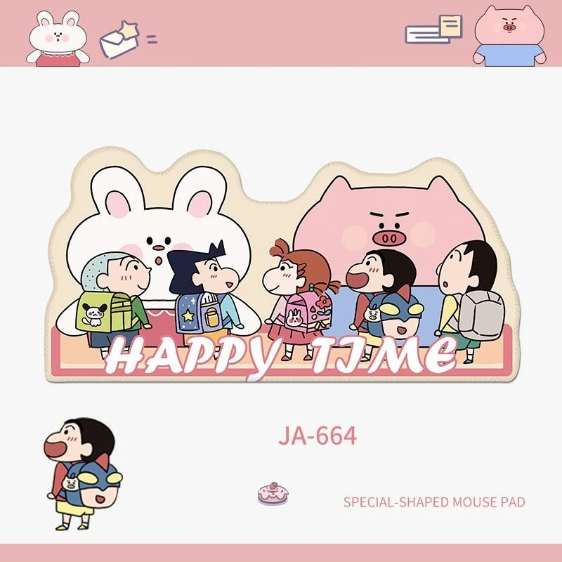 

Kawaii Crayon Shin-chan Mouse Pad Large Special-Shaped Mousepad Laptop Computer Keyboard Mouse Pads Cute Cartoon Desktop Mat