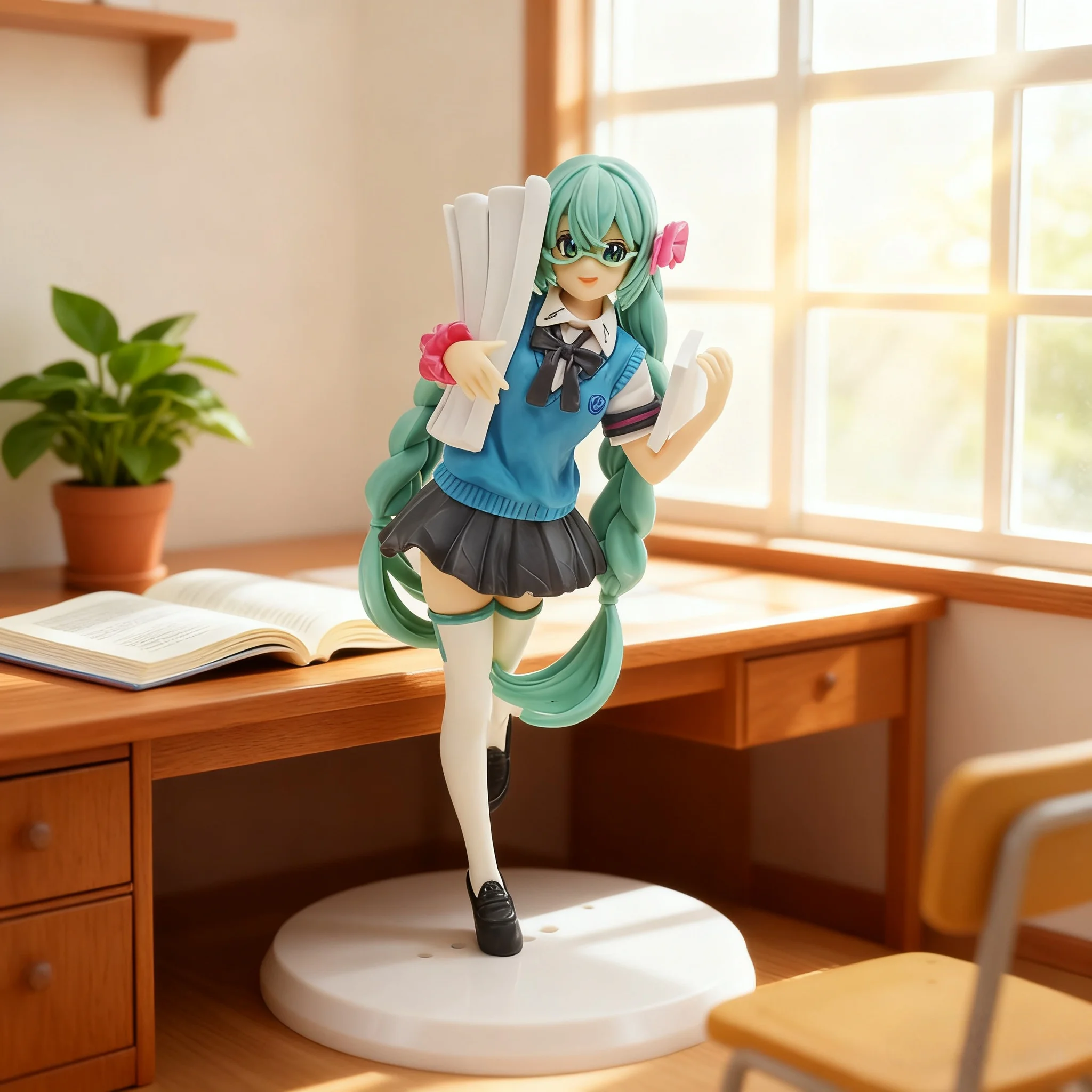 جديد 19 سنتيمتر أنيمي هاتسون ميكي 16th الذكرى التذكارية زي مدرسي شخصية عمل دمية لعبة مجسمة Otaku جمع اليد