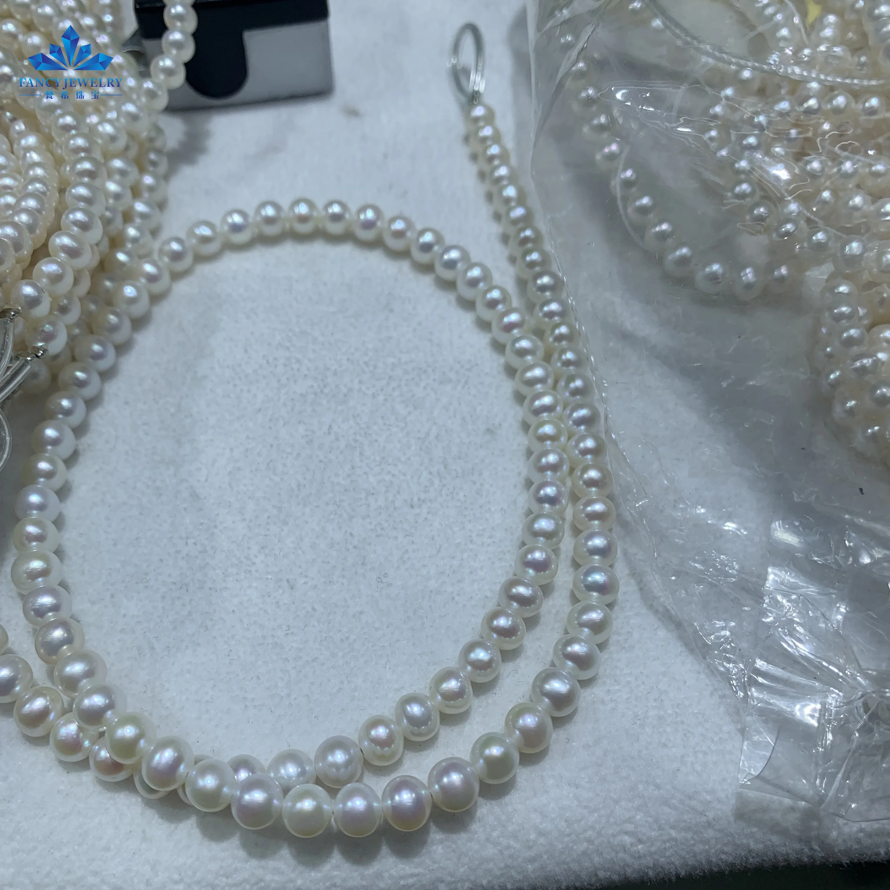 Zhuji China Natural Round Pearl Strand Length Factory Price 5.0mm Fresh Water Pearl Strand Women Pearls Necklace