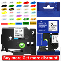231 Label Tape 12mm Compatible for Tze231 Brother Tape 9mm 18mm 24mm tz221 241 631 for P-Touch Label Printers PTH110 PTD600 D210