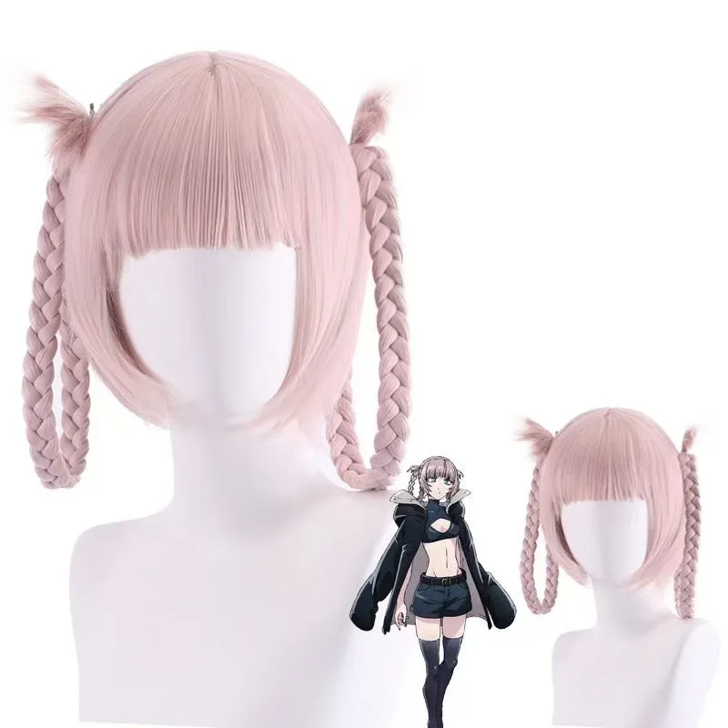 

Светло-розовый двухжильный плетеный парик боб с защитой от молний от парика «Song of the Night» в стиле аниме «Семь травы и горчицы»