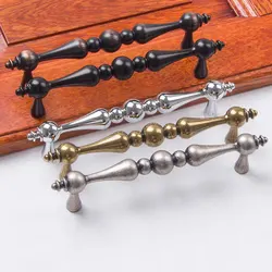 3.75'' 5'' Vintage Handles for Furniture Kitchen Cabinet Handle Antique Silver Door Knobs Wardrobe Pulls Furniture Hardware