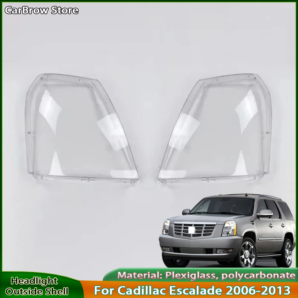 Headlamp Lampshade For Cadillac Escalade 2006 2007 2008 2009 2010 2011 2012 2013 Car Front Headlight Lens Cover Auto Case