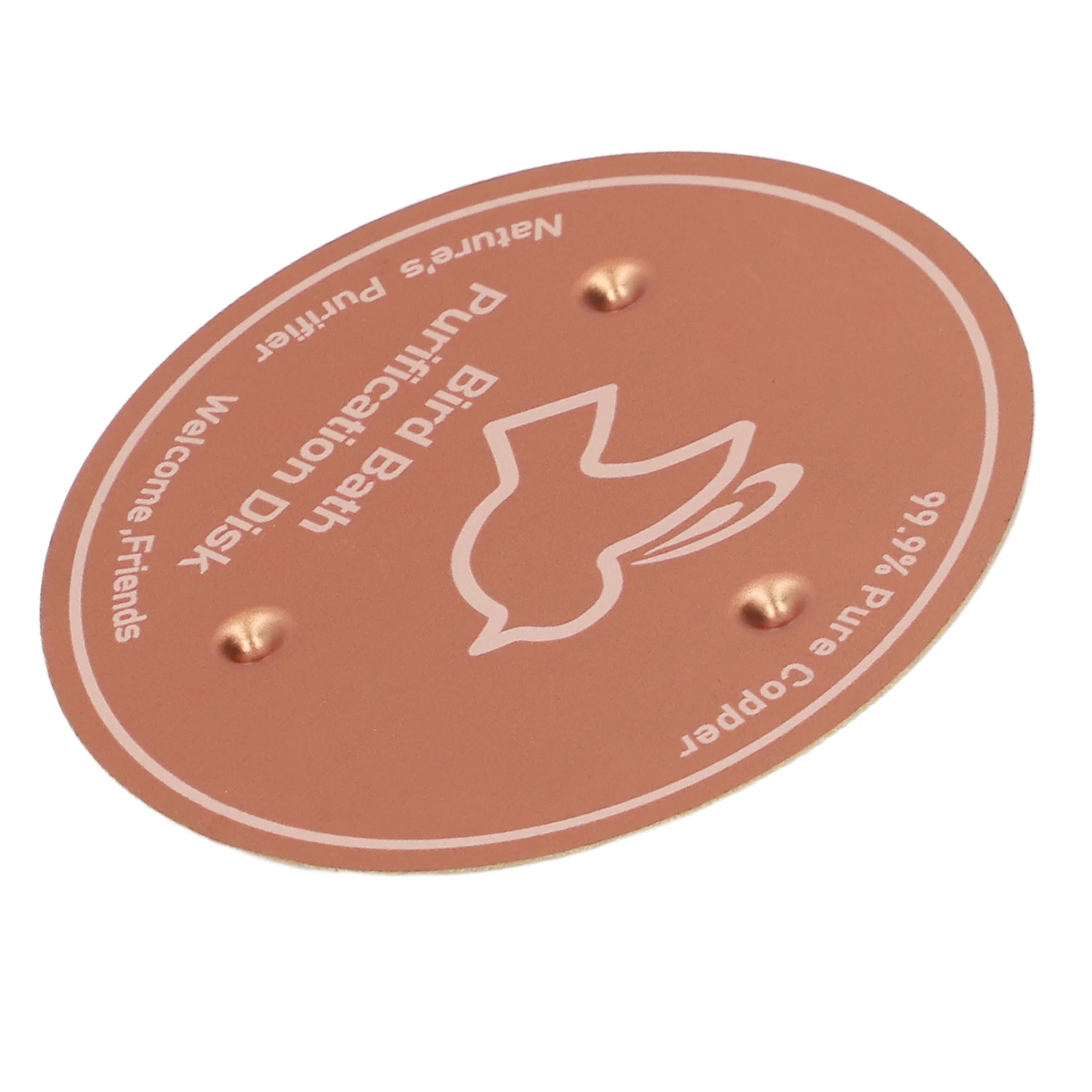 Bird Bath Purification Disk Bird Bath Copper Disk Bird Bath Purification Disk Birdbath Accessories with Triple Point Support