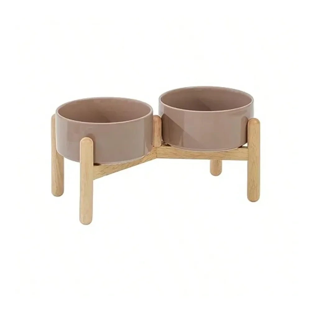 

Dog Bowl Dog Supplies6.1inch Raised Dog Bowl With Stand For Small And Medium Breed Dog Dish Pet Food And Water Bowl Double Bowl