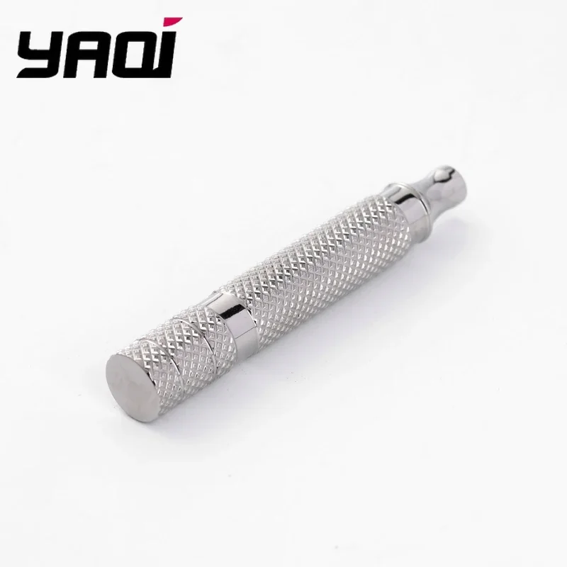 مقبض ماكينة حلاقة آمن من التيتانيوم المصقول من YAQI للرجال، تجربة حلاقة ناعمة، أداة تهذيب عالية الجودة